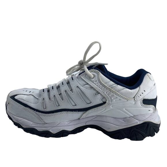 Men's 9 SKECHERS After Burn Memory Fit Reprint White Missing Insoles  50127EWW - Picture 3 of 12